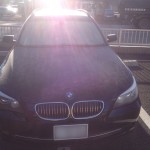 青空駐車 洗車 と 霜　BMW E61 525i